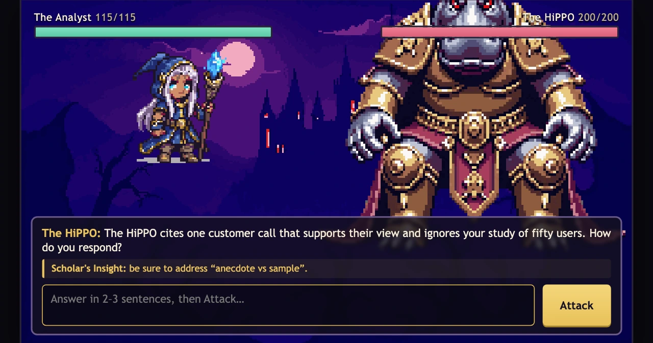 Depth of UX final battle against the HiPPO