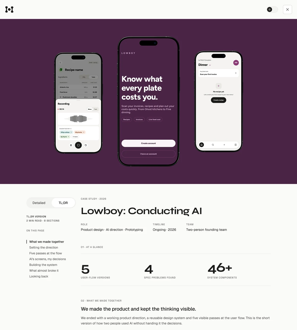TLDR reading mode for the Lowboy case study