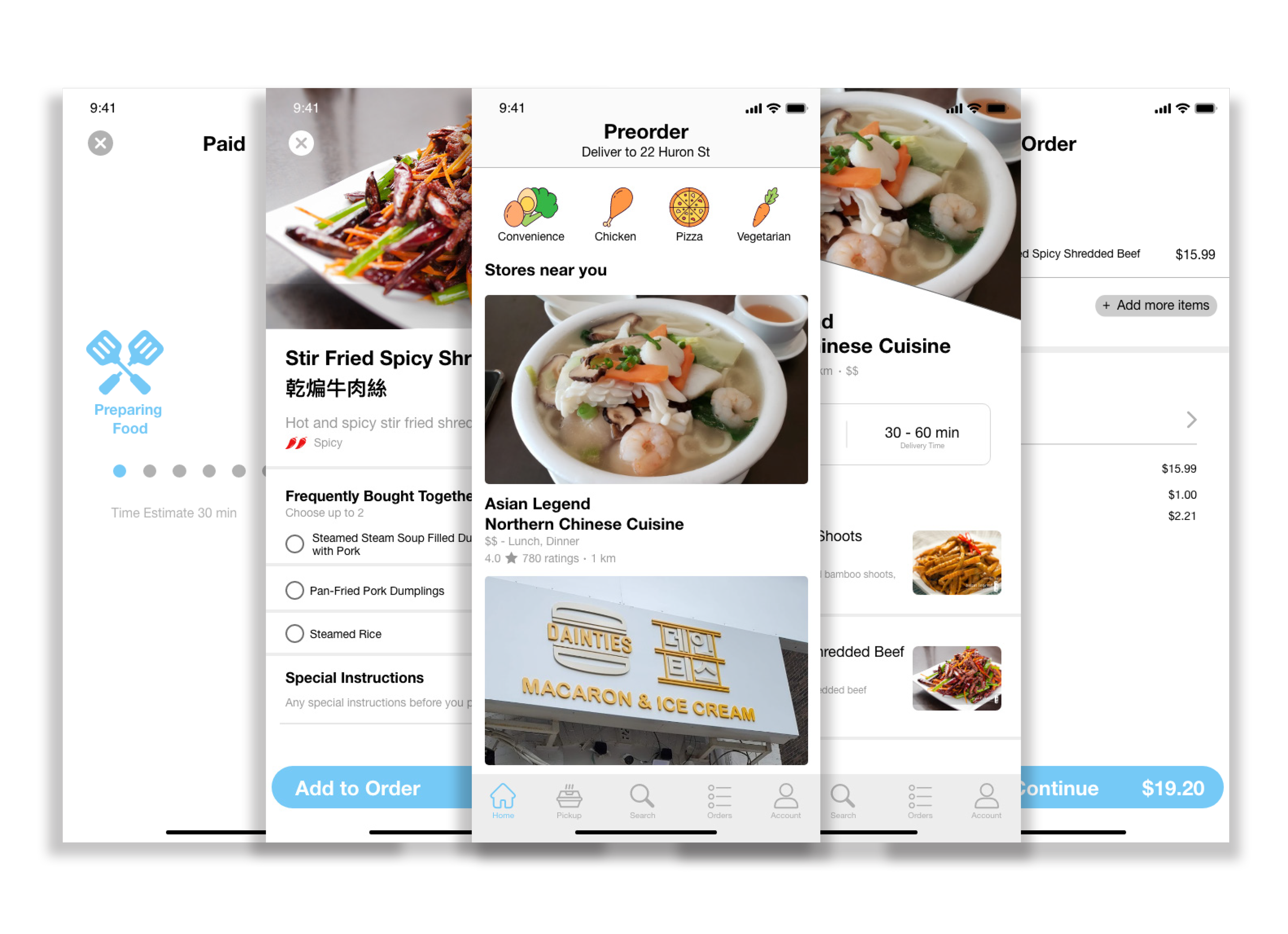 Vendor Out User Home Page and Others
