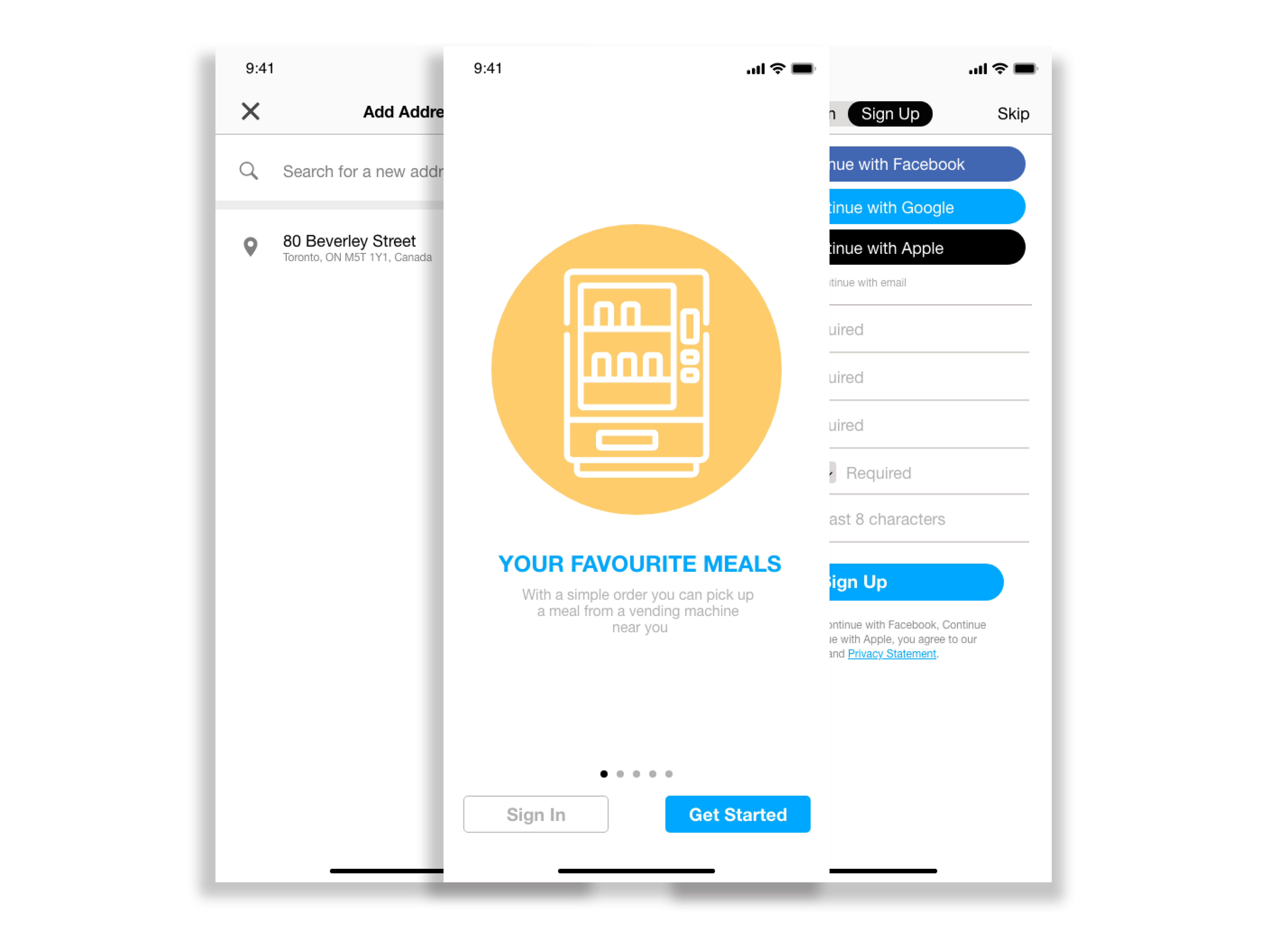 Vendor Out User Signup