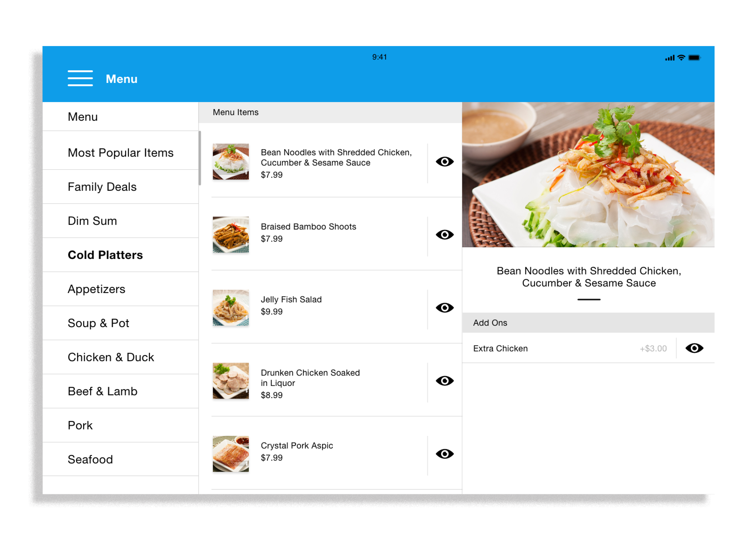 Vendor Out Back End Menu